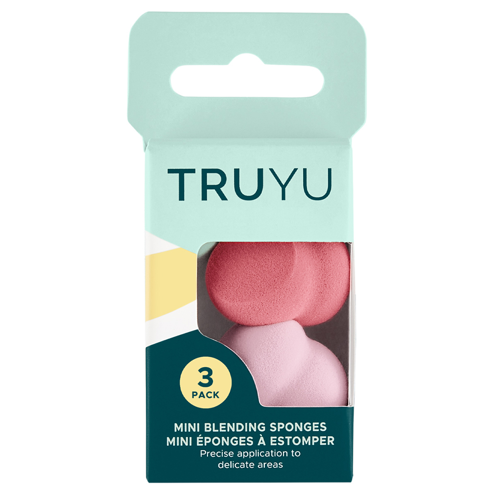 트루유 TRUYU 미니블렌딩 스폰지(3개입) 작고 섬세한 부위에 사용하기 좋은 귀여운 미니 스펀지 (3개입) 수정화장을 위해 파우치 휴대용으로 추천합니다.
